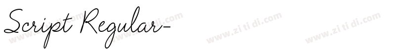 Script Regular字体转换